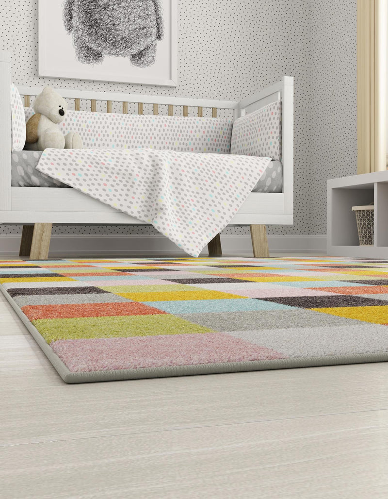 Playful Patterns Collection Area Rug - Mythic Rectangle Multi lifestyle 3