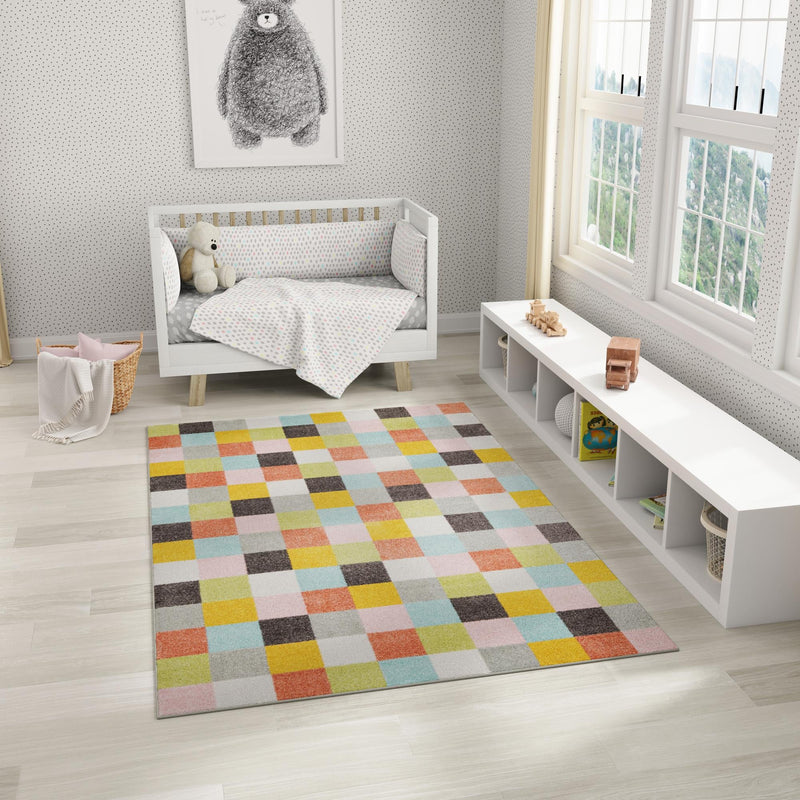 Playful Patterns Collection Area Rug - Mythic Rectangle Multi lifestyle 15