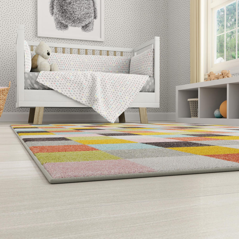 Playful Patterns Collection Area Rug - Mythic Rectangle Multi lifestyle 16