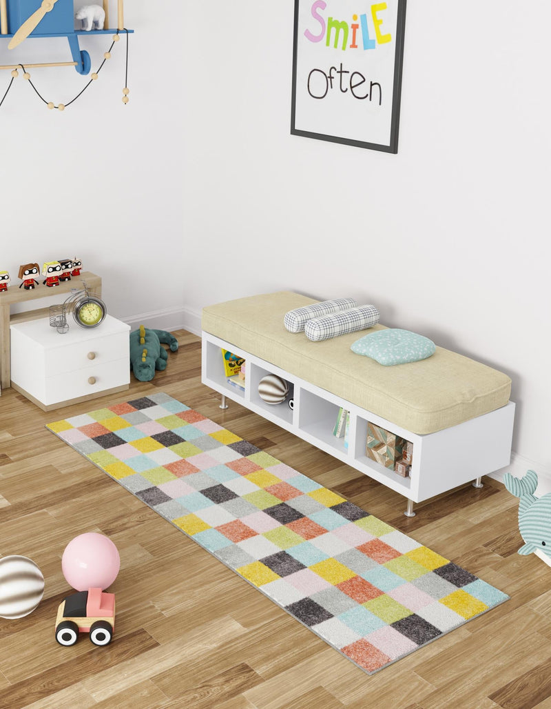 Playful Patterns Collection Area Rug - Mythic Runner Multi lifestyle 23