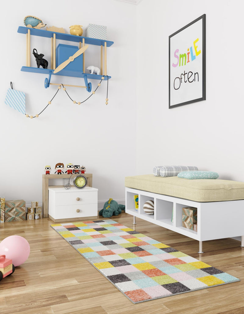 Playful Patterns Collection Area Rug - Mythic Runner Multi lifestyle 25