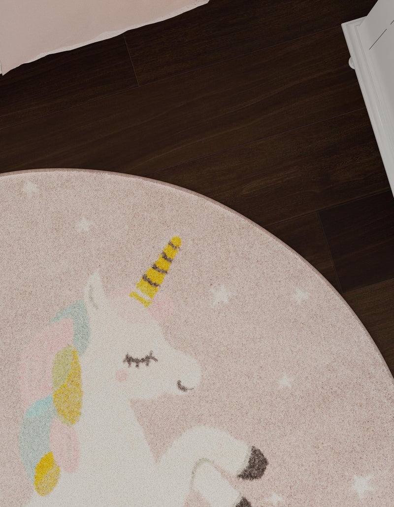 Playful Patterns Collection Area Rug - Tangle Round Pink lifestyle 24