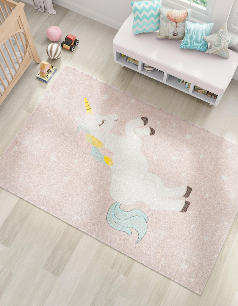 Playful Patterns Collection Area Rug - Tangle Rectangle Pink lifestyle 4