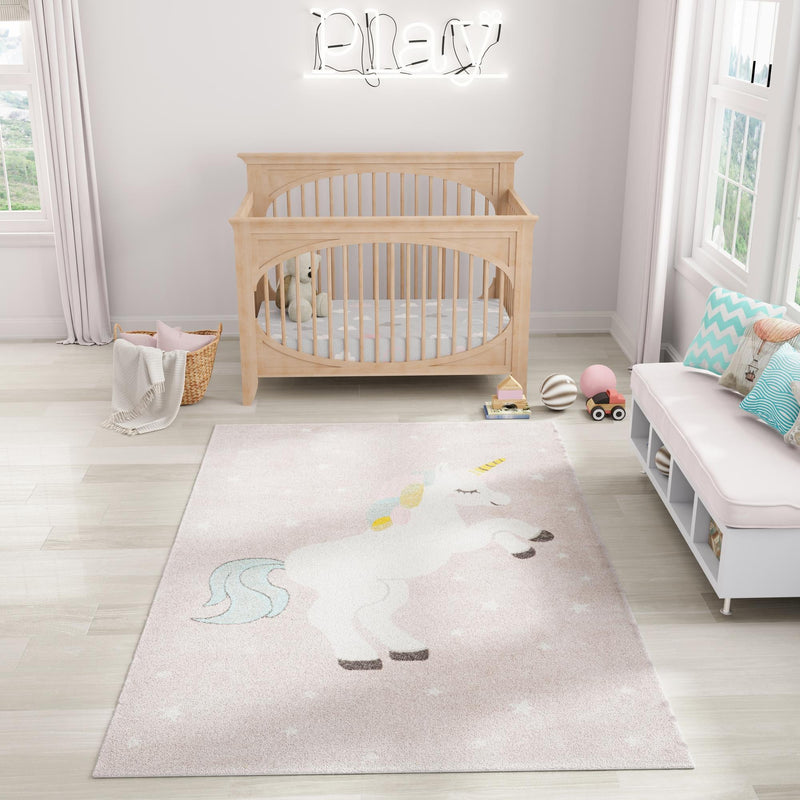 Playful Patterns Collection Area Rug - Tangle Rectangle Pink lifestyle 15