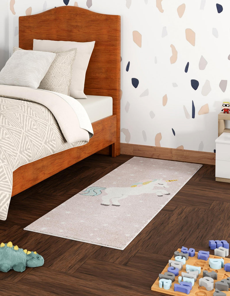 Playful Patterns Collection Area Rug - Tangle Runner Pink lifestyle 23