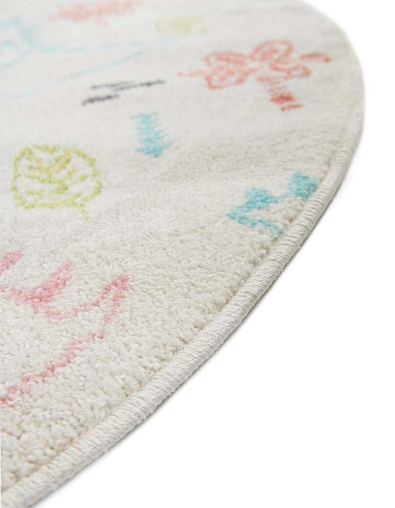 Playful Patterns Collection Area Rug - Abstracta Round Ivory lifestyle 30