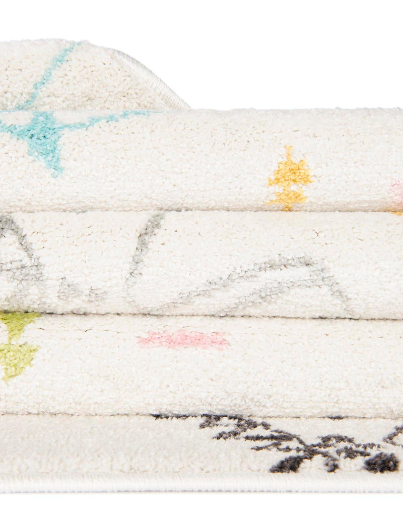 Playful Patterns Collection Area Rug - Abstracta Runner Ivory lifestyle 45