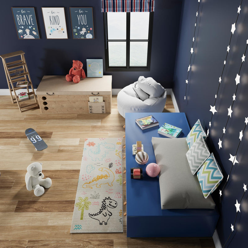 Playful Patterns Collection Area Rug - Abstracta Runner Ivory lifestyle 47