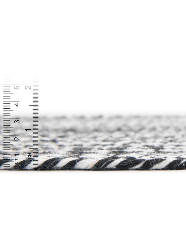 Sustainable Strands Indoor-Outdoor Oasis Collection Area Rug - Sandbar (Black and White) Rectangle Black and White lifestyle 12