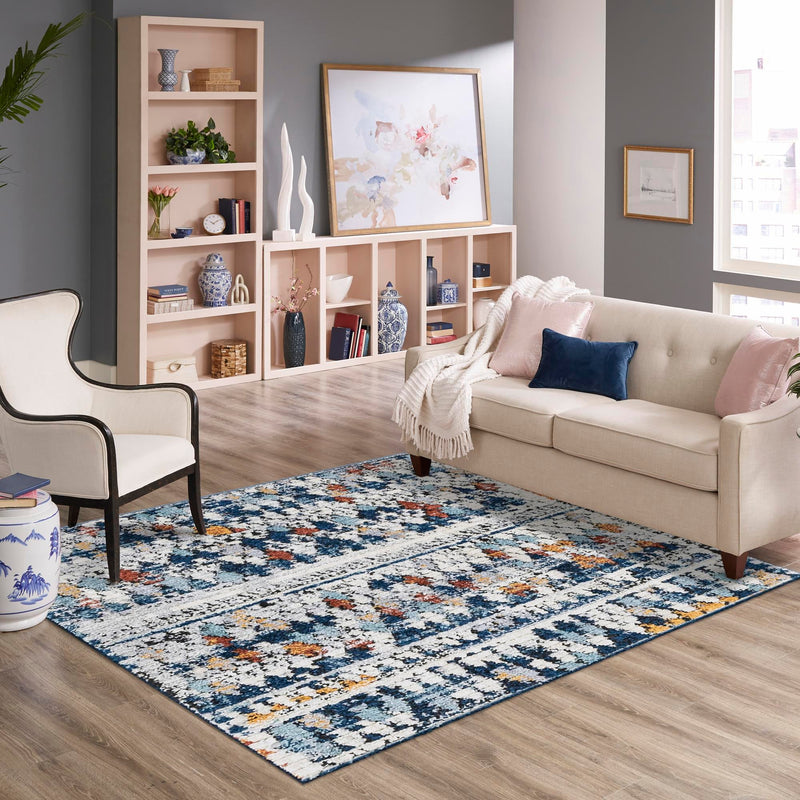 Tangier Treasures Collection Area Rug - Marrakech Square Multi lifestyle 122