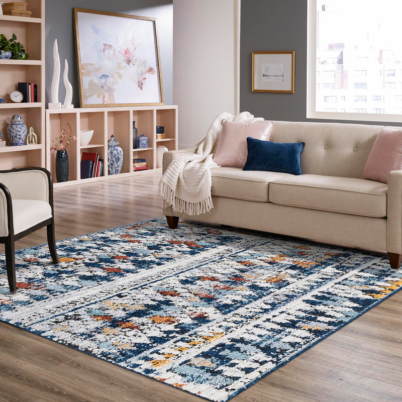 Tangier Treasures Collection Area Rug - Marrakech Square Multi lifestyle 124