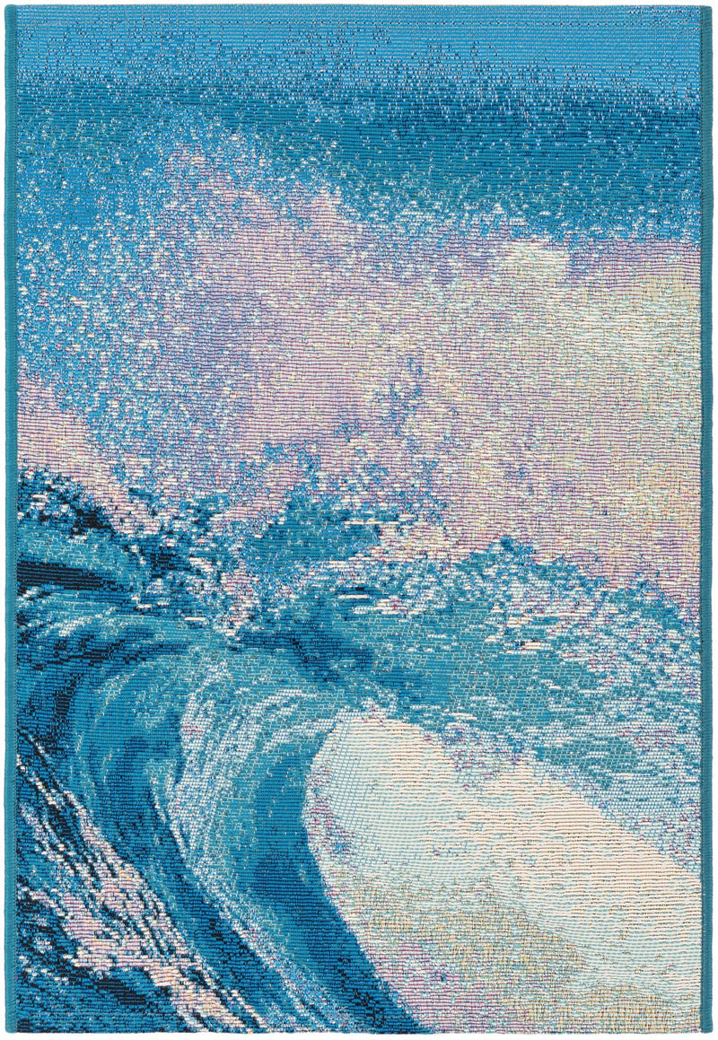 Urban Terrace Collection Area Rug - Veranda Rectangle Blue Main