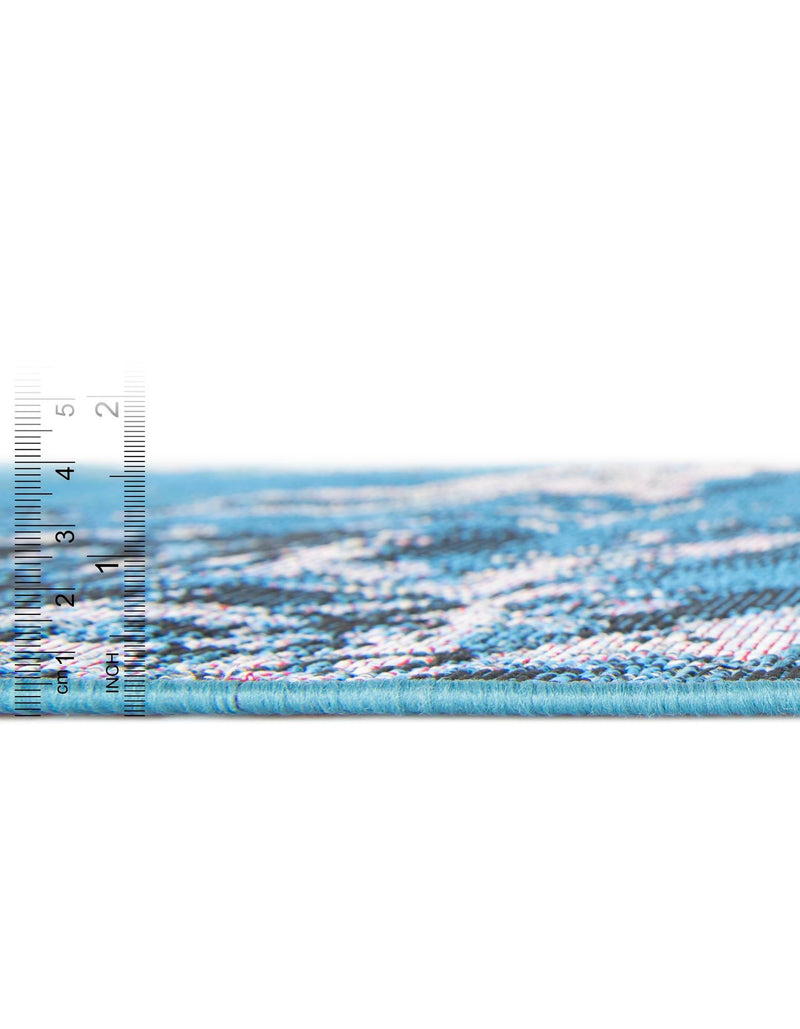 Urban Terrace Collection Area Rug - Veranda Round Blue lifestyle 17