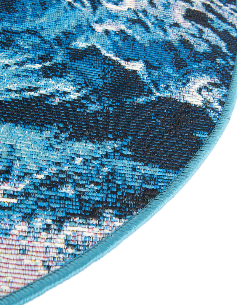Urban Terrace Collection Area Rug - Veranda Round Blue lifestyle 19