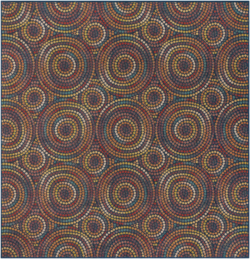 Coastal Terrace Collection Area Rug - Lagoon Square Multi lifestyle 20