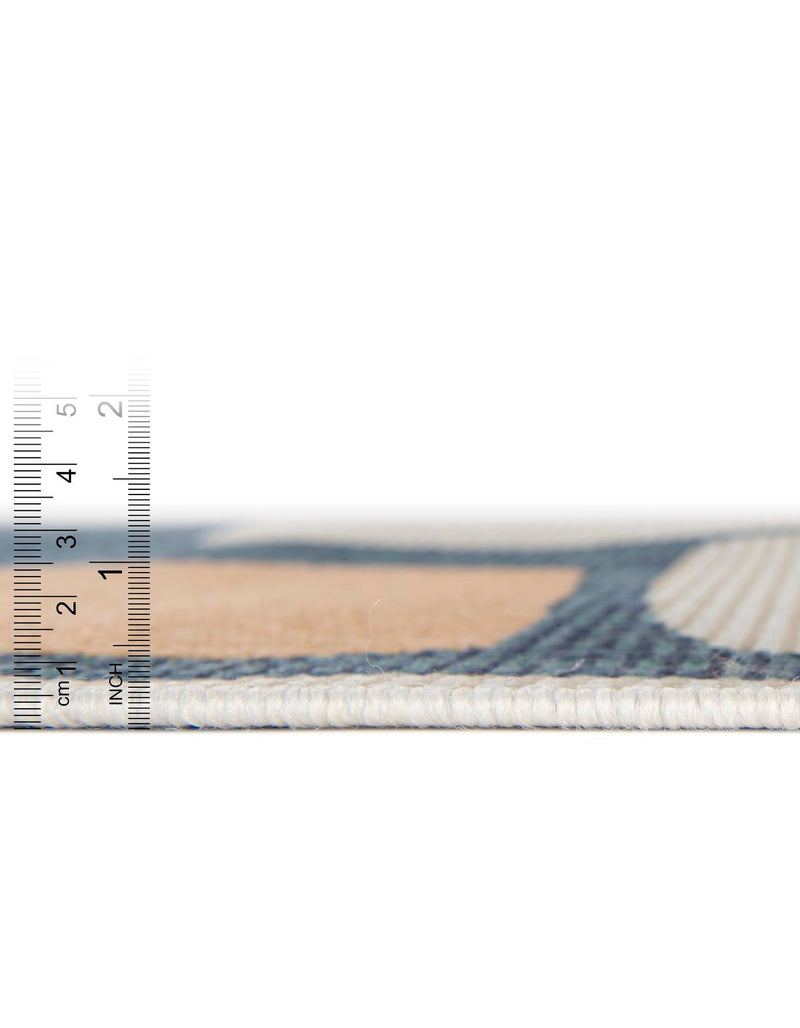 Coastal Terrace Collection Area Rug - Sail Rectangle Ivory and Blue lifestyle 4