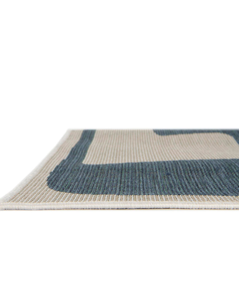 Coastal Terrace Collection Area Rug - Sail Rectangle Ivory and Blue lifestyle 6
