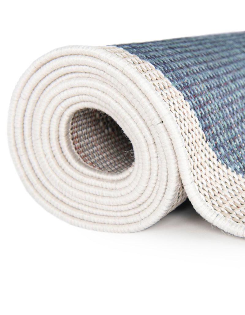 Coastal Terrace Collection Area Rug - Sail Rectangle Ivory and Blue lifestyle 11