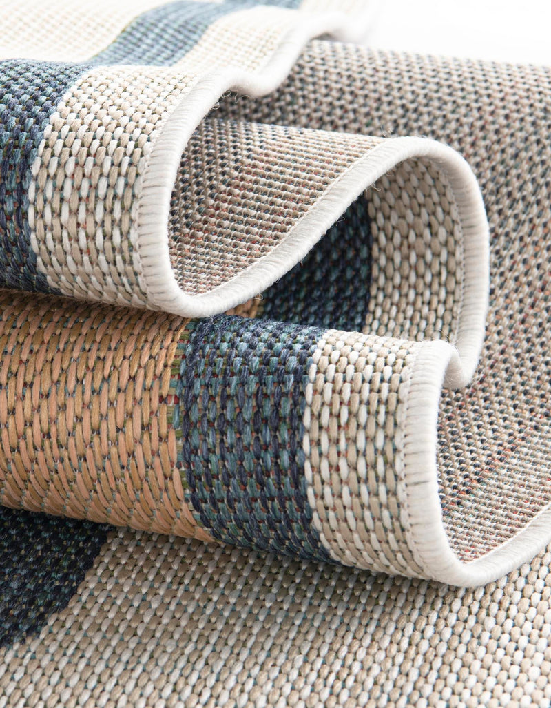 Coastal Terrace Collection Area Rug - Sail Rectangle Ivory and Blue lifestyle 12