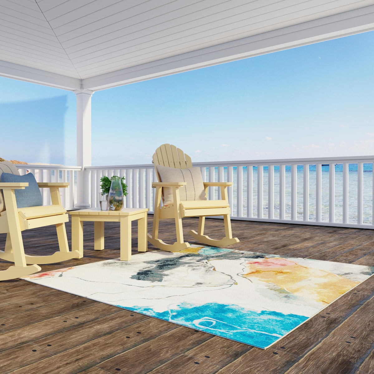 Urban Terrace Collection Area Rug - Arbor Square Multi lifestyle 37