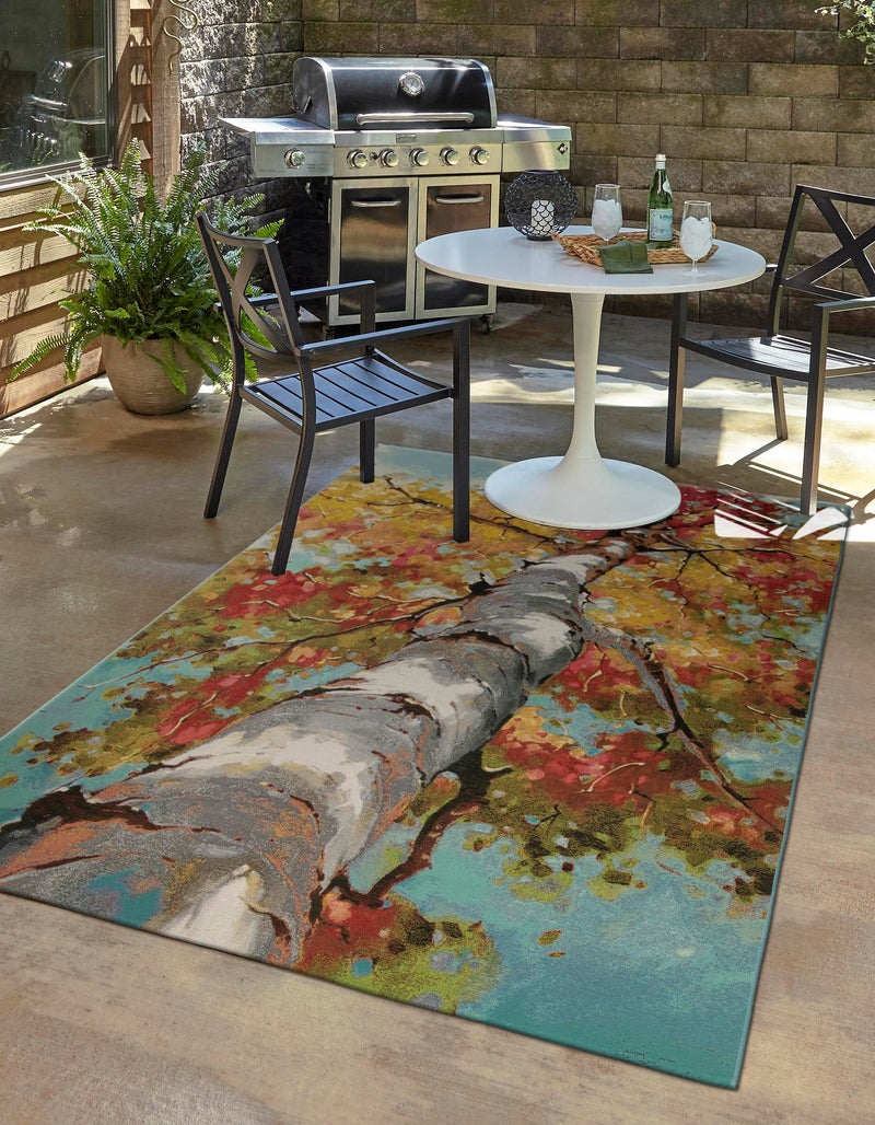 Seaside Blooms Collection Area Rug - Eden Rectangle Multi Main