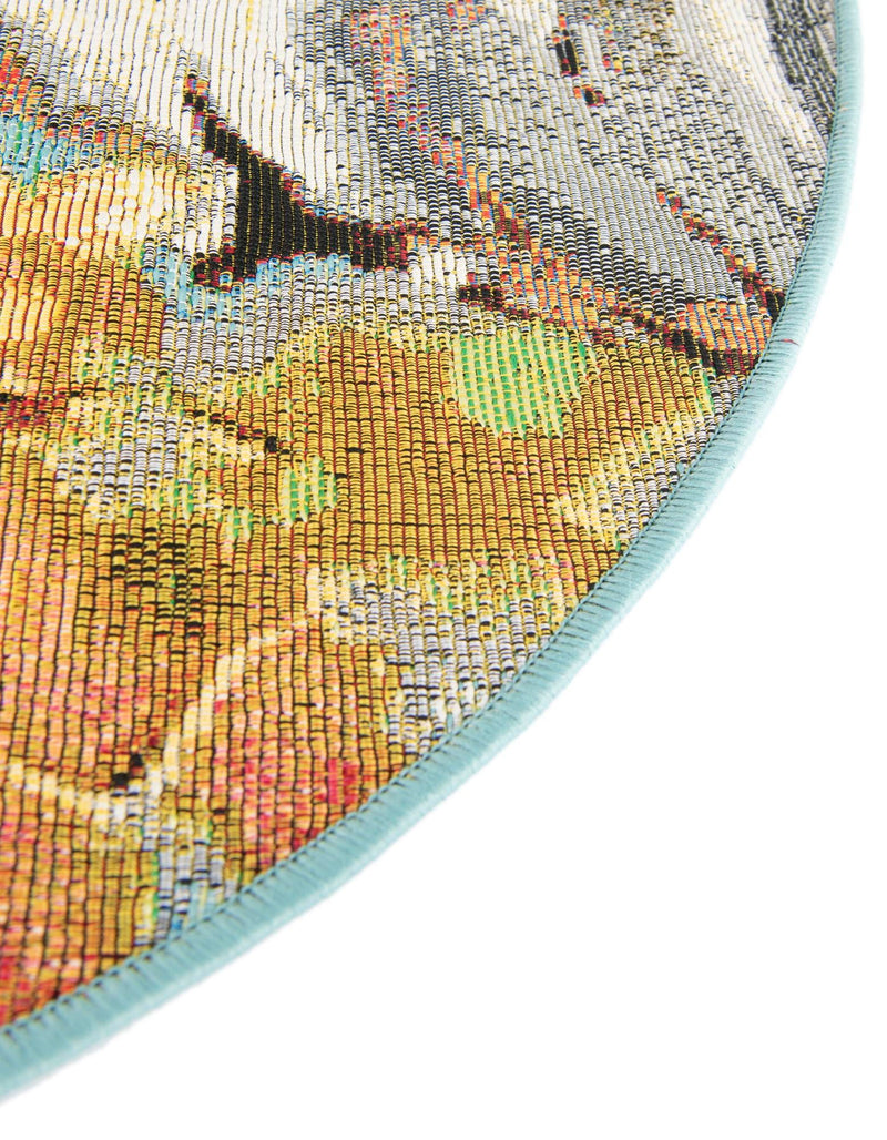 Seaside Blooms Collection Area Rug - Eden Round Multi lifestyle 14
