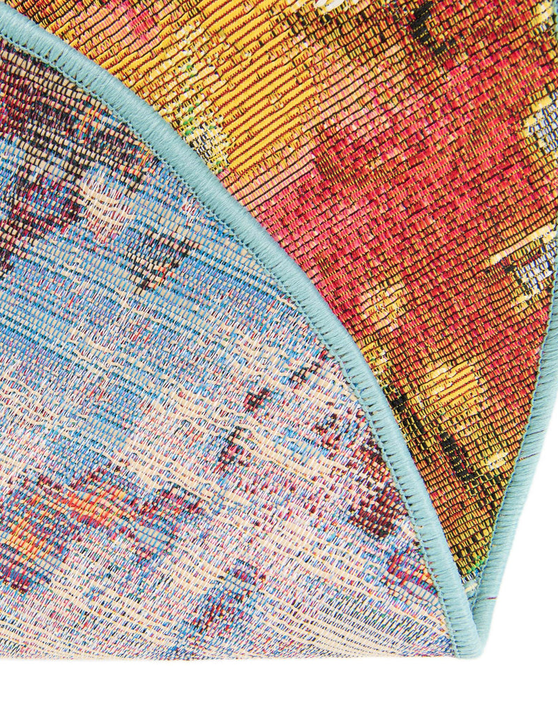 Seaside Blooms Collection Area Rug - Eden Round Multi lifestyle 17
