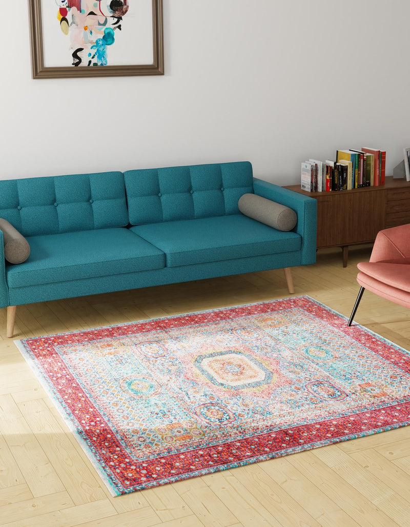 Bazaar Chic Collection Area Rug - Nador Square Multi lifestyle 21