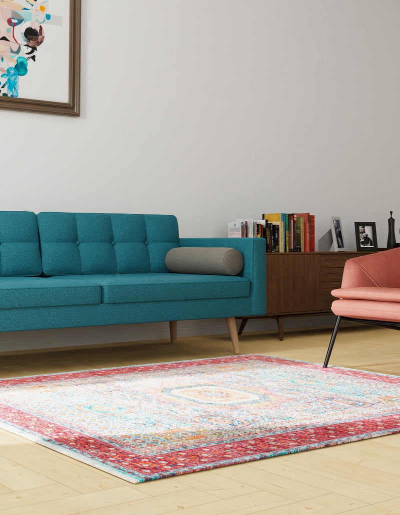 Bazaar Chic Collection Area Rug - Nador Square Multi lifestyle 23