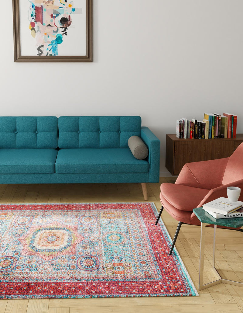 Bazaar Chic Collection Area Rug - Nador Square Multi lifestyle 25