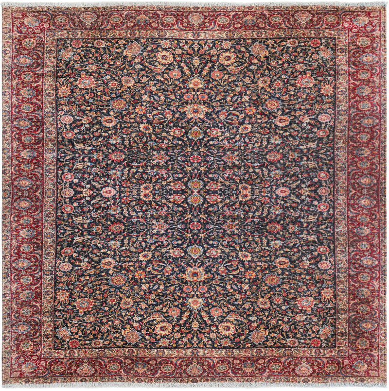 Bazaar Chic Collection Area Rug - Tangier Square Navy Blue lifestyle 19