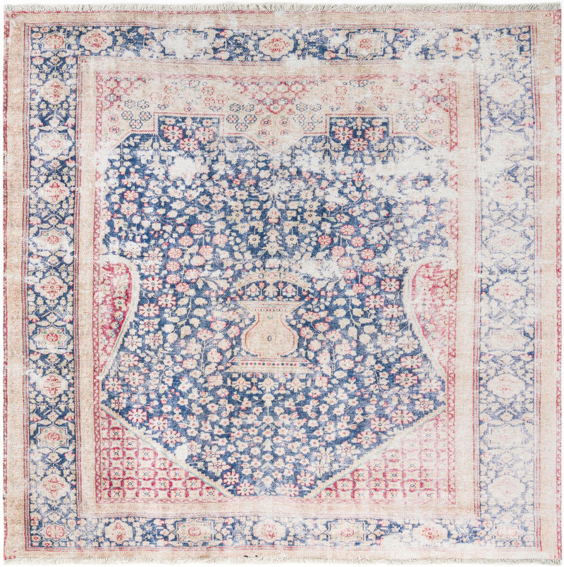 Bazaar Chic Collection Area Rug - Rabat Square Navy Blue lifestyle 19