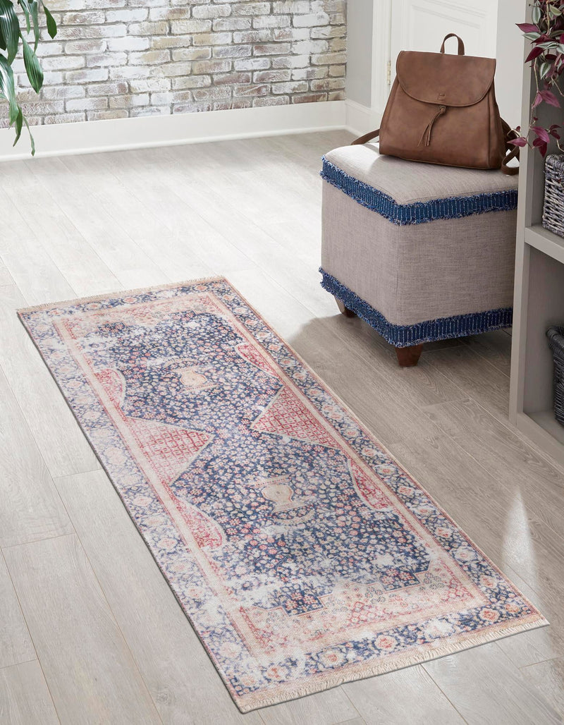 Bazaar Chic Collection Area Rug - Rabat Runner Navy Blue lifestyle 20