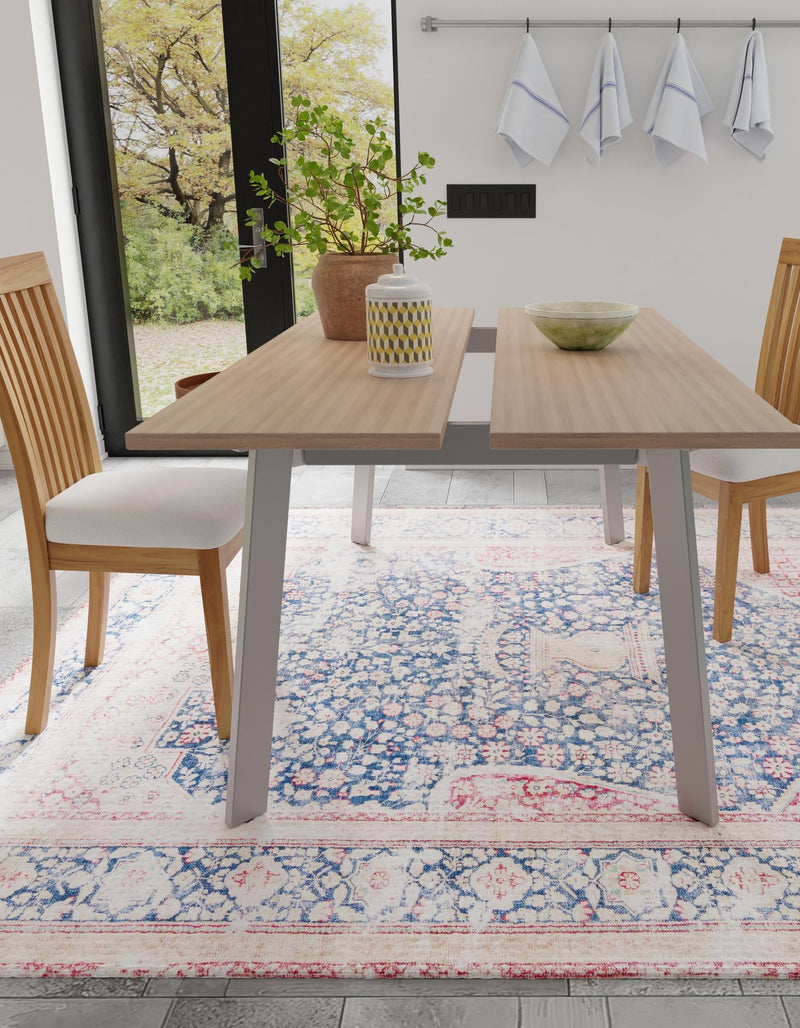 Bazaar Chic Collection Area Rug - Rabat Square Navy Blue lifestyle 29