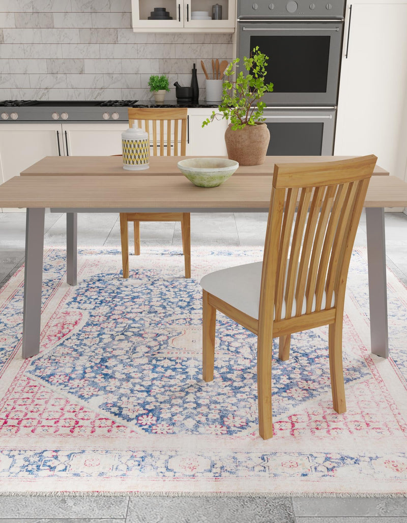 Bazaar Chic Collection Area Rug - Rabat Square Navy Blue lifestyle 31