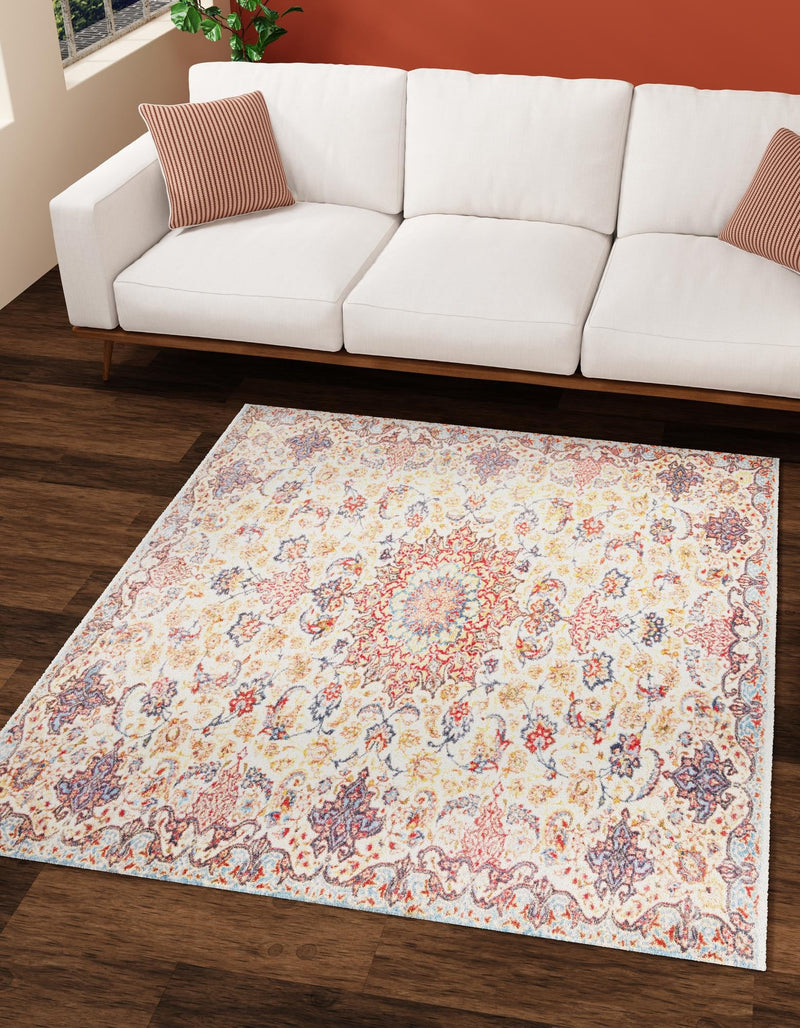 Bazaar Chic Collection Area Rug - Meknes Square Beige lifestyle 21