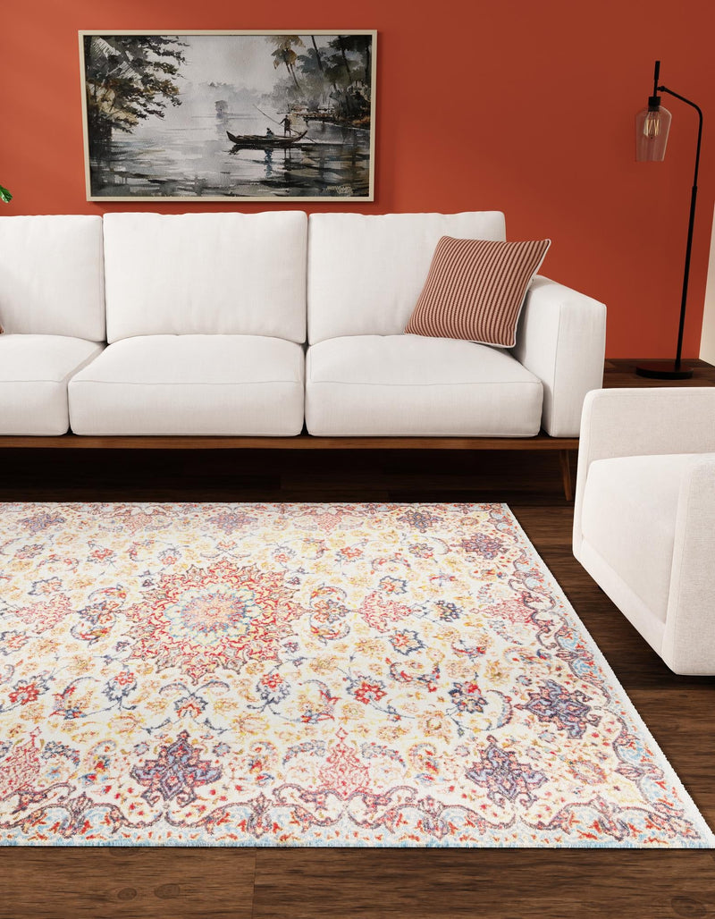 Bazaar Chic Collection Area Rug - Meknes Square Beige lifestyle 25