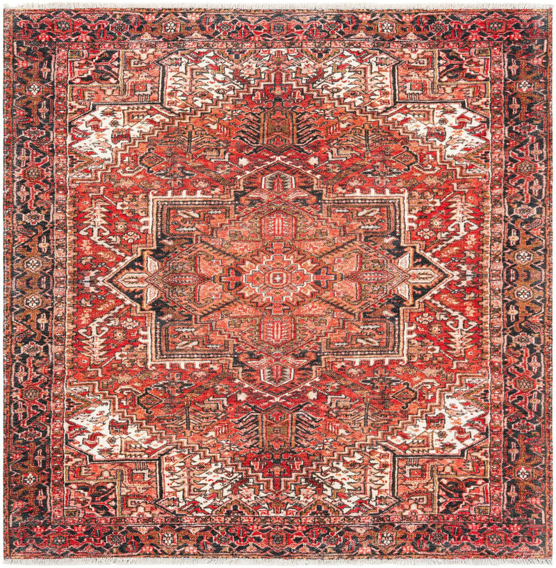 Bazaar Chic Collection Area Rug - Essaouira Square Rust Red lifestyle 19