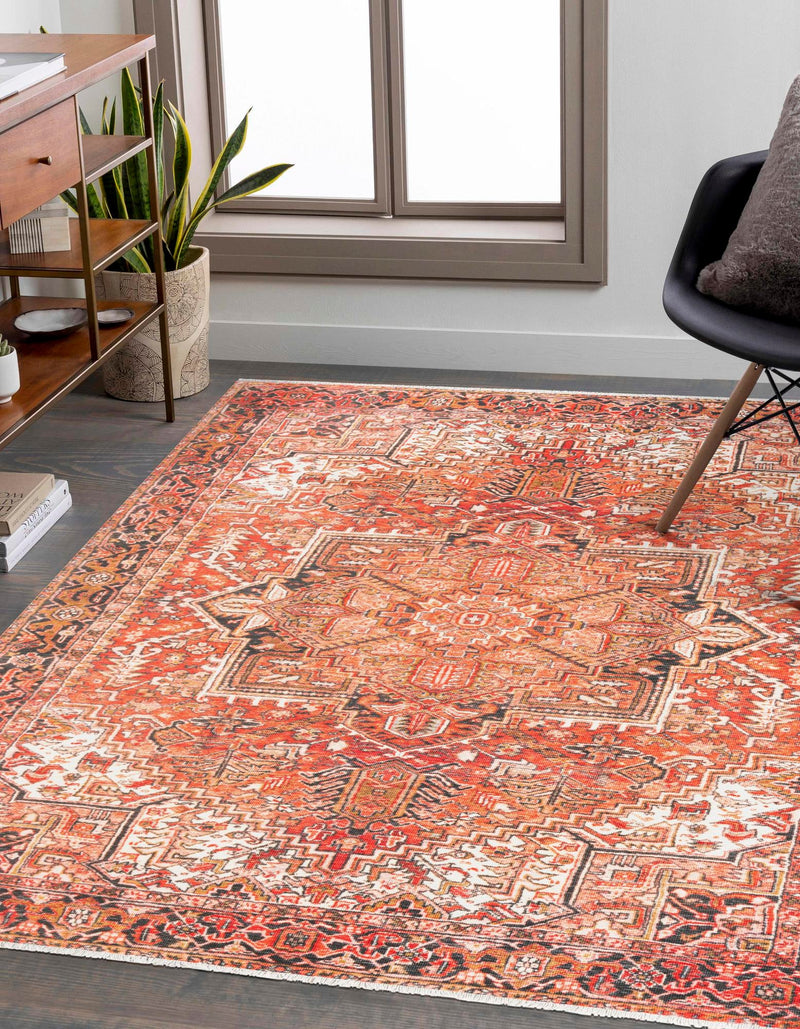 Bazaar Chic Collection Area Rug - Essaouira Rectangle Rust Red lifestyle 3