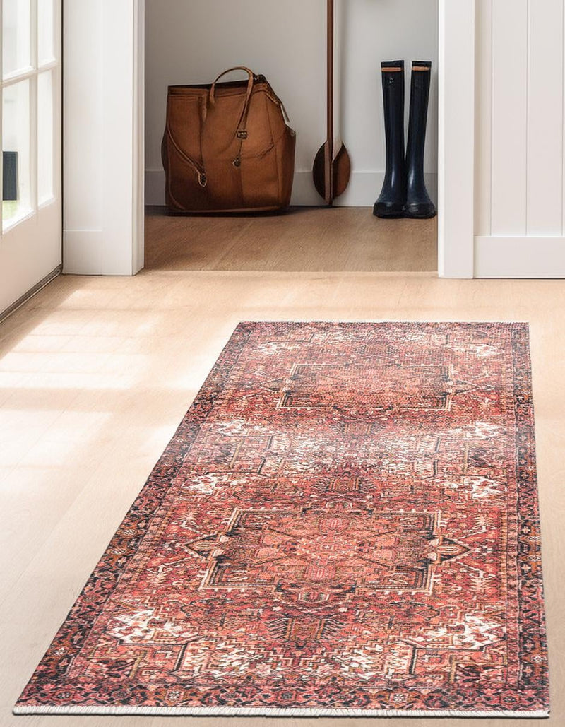 Bazaar Chic Collection Area Rug - Essaouira Runner Rust Red lifestyle 28