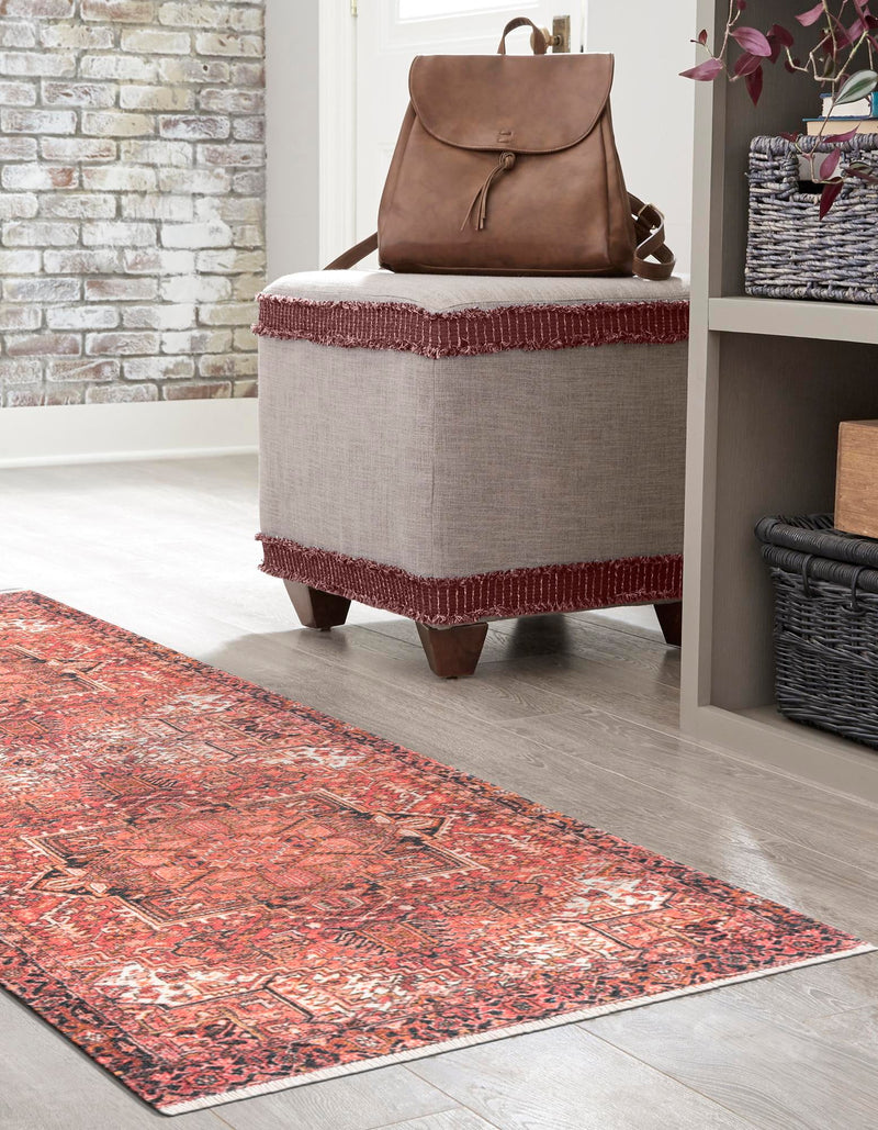 Bazaar Chic Collection Area Rug - Essaouira Runner Rust Red lifestyle 34