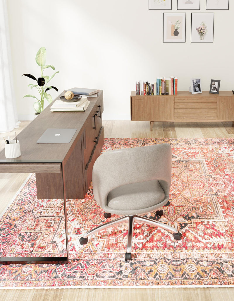 Bazaar Chic Collection Area Rug - Essaouira Square Rust Red lifestyle 35