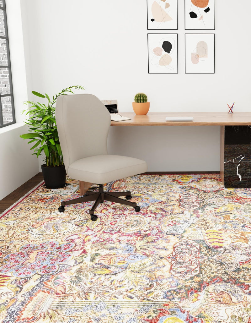 Bazaar Chic Collection Area Rug - Safi Square Multi lifestyle 39