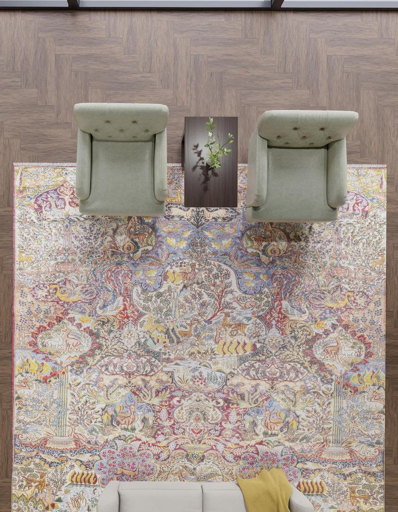 Bazaar Chic Collection Area Rug - Safi Square Multi lifestyle 64