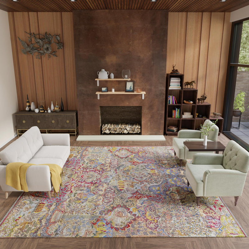 Bazaar Chic Collection Area Rug - Safi Square Multi lifestyle 66