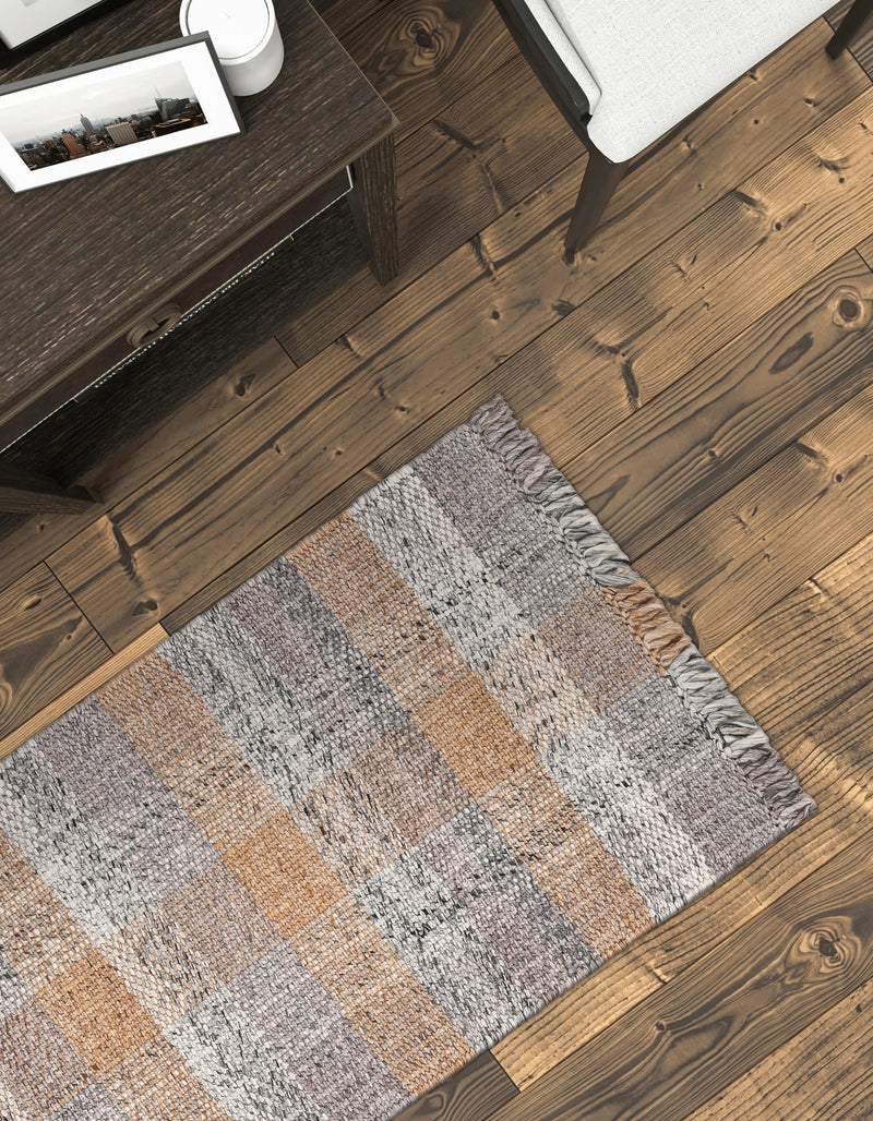 Sustainable Grid Indoor-Outdoor Oasis Collection Area Rug - Savannah Runner Desert Gray lifestyle 96