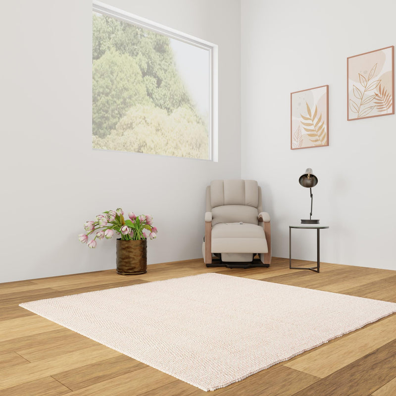 Coastal Haven Striped Jute Collection Area Rug - Marina Square Pink and Gray lifestyle 58