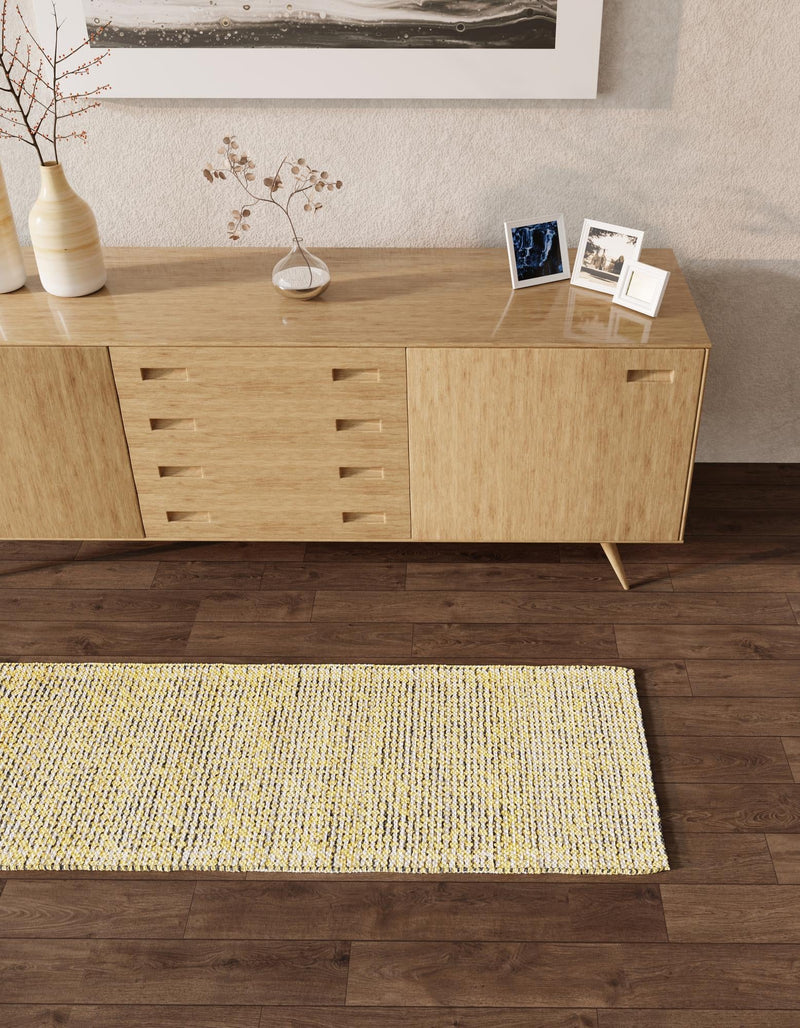 Coastal Haven Striped Jute Collection Area Rug - Marina Runner Yellow and Navy lifestyle 44