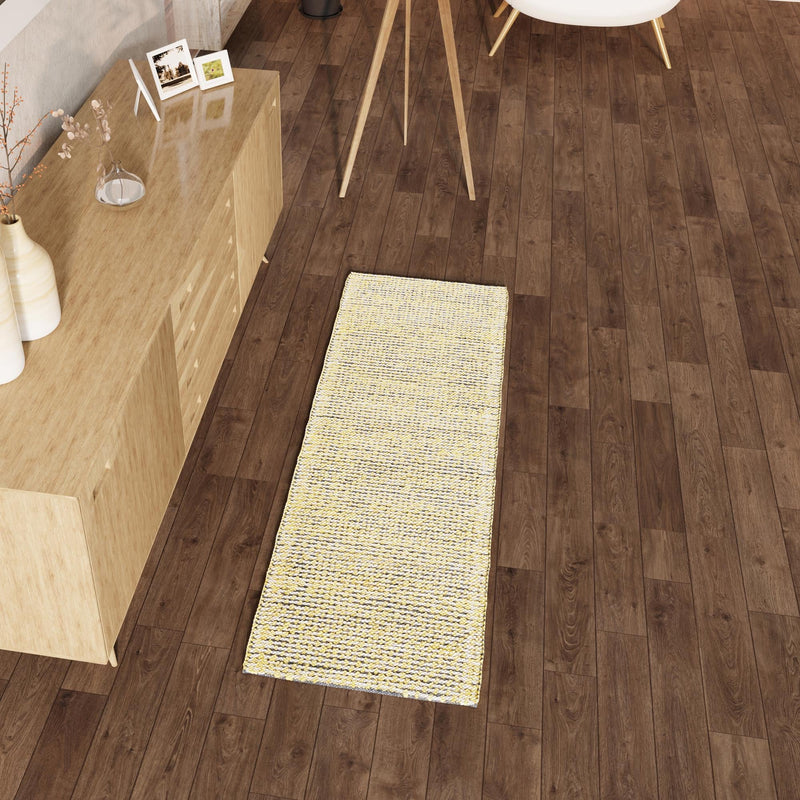 Coastal Haven Striped Jute Collection Area Rug - Marina Runner Yellow and Navy lifestyle 77