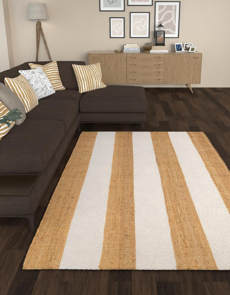 Martha's Vineyard Blueprints Collection Area Rug - Edgartown Rectangle Tan Sand lifestyle 15